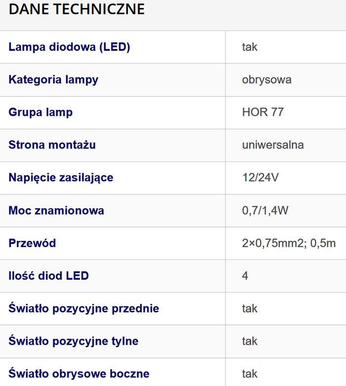 Lampka Obrysowa Lampa Obrysowa Obrys Wka Naczepy Lawety Pomoc Leda Ld Opinie I Ceny Na