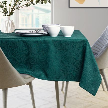 Ameliahome Obrus Plamoodporny Butelkowa Zieleń Gaia 150X350cm