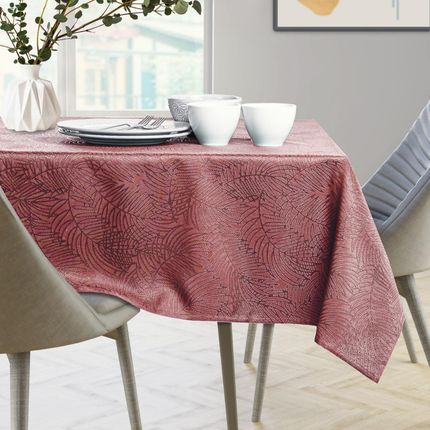Ameliahome Obrus Plamoodporny Brudny Róż Gaia 140X220cm