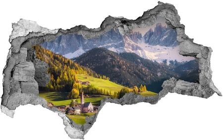 Wallmuralia Dziura 3D W Ścianie Na Ścianę Panorama Góry 90X70Cm