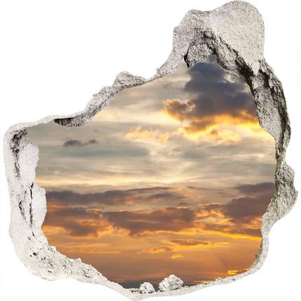 Wallmuralia Dziura 3D W Ścianie Naklejka Zachód Słońca 75X75Cm