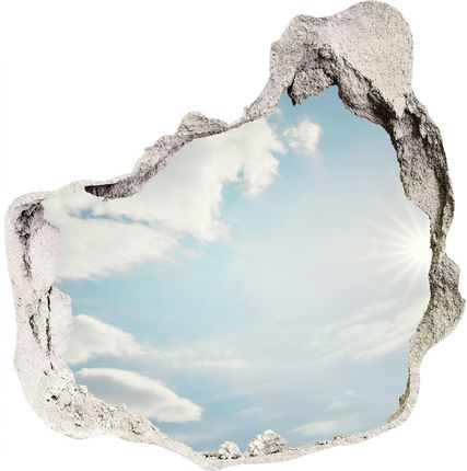 Wallmuralia Dziura 3D W Ścianie Naklejka Chmury Na Niebie 75X75Cm