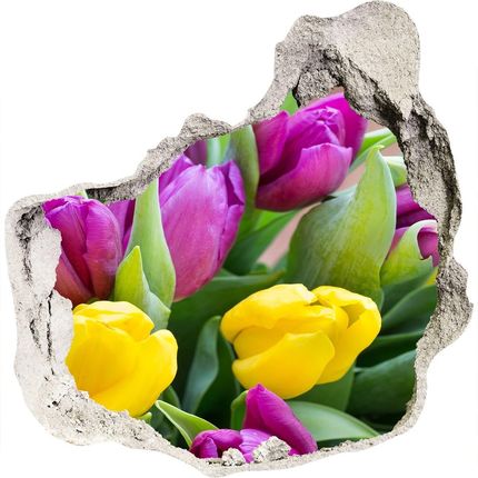 Wallmuralia Samoprzylepna Naklejka Na Ścianę Kolorowe Tulipany 75X75Cm