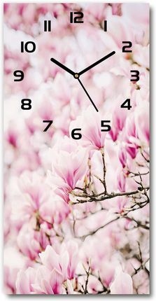 Wallmuralia Zegar Ścienny Cichy Kwiaty Magnolii 30X60Cm