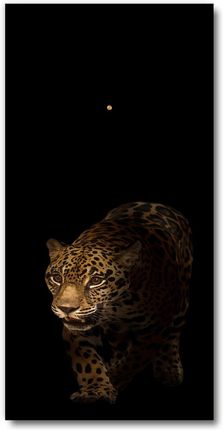 Wallmuralia Nowoczesny Zegar Ścienny Jaguar 30X60Cm