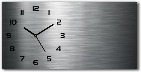 Wallmuralia Zegar Ścienny Szklany Cichy Metalowe Tło 60X30Cm