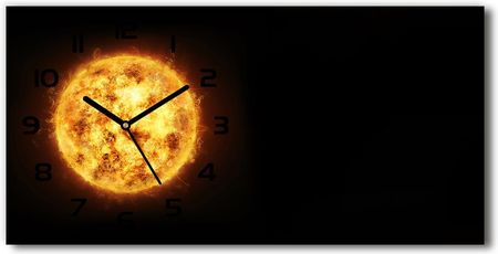 Wallmuralia Nowoczesny Zegar Ścienny Szklany Słońce 60X30Cm