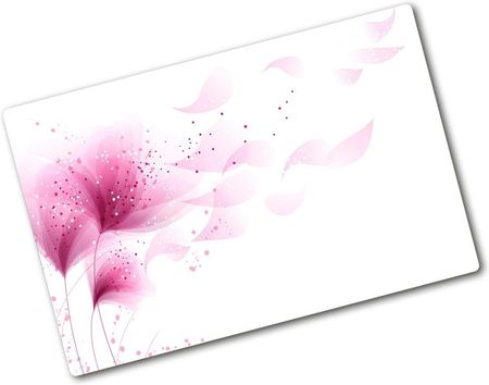 Wallmuralia Deska Do Krojenia Szklana Różowy Kwiat 80X52Cm