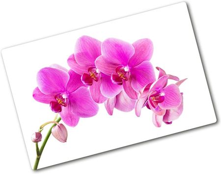 Wallmuralia Deska Do Krojenia Szklana Różowa Orchidea 80X52Cm
