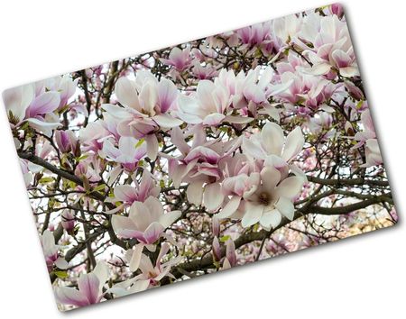 Wallmuralia Deska Do Krojenia Szklana Kwiaty Magnolii 80X52Cm