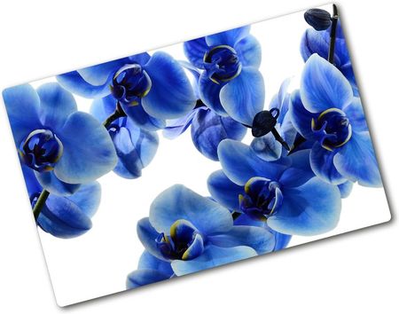 Wallmuralia Deska Do Krojenia Szklana Niebieska Orchidea 80X52Cm