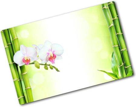 Wallmuralia Deska Do Krojenia Hartowana Orchidea I Bambus 80X52Cm