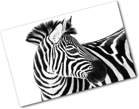 Wallmuralia Deska Kuchenna Szklana Zebra W Śniegu 80X52Cm