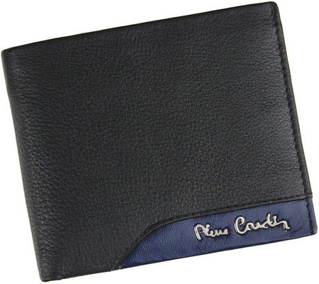 Portfel męski skórzany PIERRE CARDIN TILAK34 8824 Czarno Niebieski