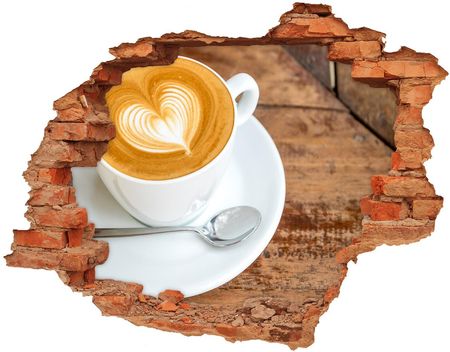 Wallmuralia Naklejka 3D Dziura Na Ścianę Kawa W Filiżance 90X70Cm