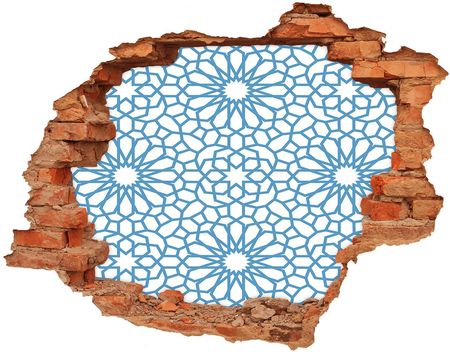 Wallmuralia Naklejka 3D Dziura Na Ścianę Orientalny Wzór 90X70Cm
