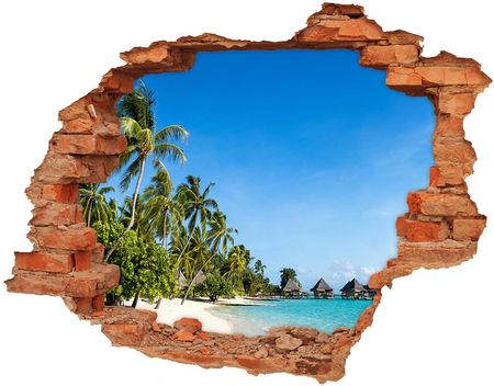 Wallmuralia Dziura 3D W Ścianie Naklejka Plaża Na Karaibach 90X70Cm