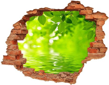 Wallmuralia Samoprzylepna Naklejka Na Ścianę Zielone Liście 90X70Cm