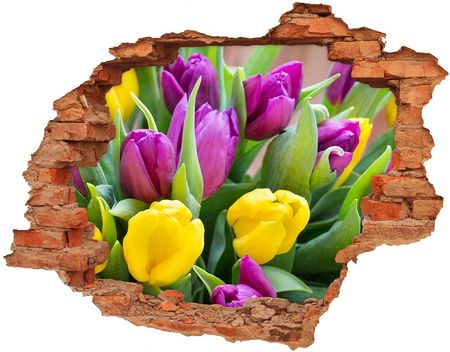 Wallmuralia Samoprzylepna Naklejka Na Ścianę Kolorowe Tulipany 90X70Cm