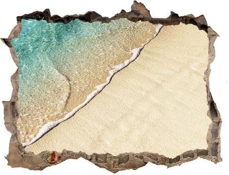 Wallmuralia Dziura 3D W Ścianie Naklejka Fala Na Plaży 95X64Cm