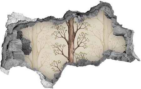 Wallmuralia Naklejka 3D Dziura Na Ścianę Samoprzylepna Drzewa 95X73Cm