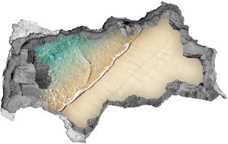 Wallmuralia Dziura 3D W Ścianie Naklejka Fala Na Plaży 95X73Cm