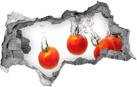 Wallmuralia Naklejka 3D Dziura Pomidory Pod Wodą 95X73Cm