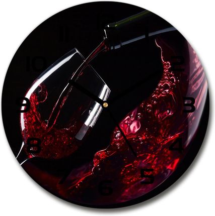 Wallmuralia Zegar Szklany Na Ścianę Czerwone Wino 30X30Cm (plzso30f54930015)