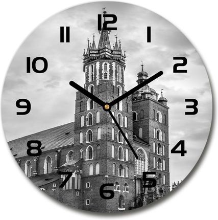 Wallmuralia Zegar Szklany Okrągły Kraków Polska 30X30Cm (plzso30f84203266)