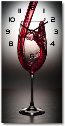 Wallmuralia Zegar Szklany Ścienny Czerwone Wino 30X60Cm (plzsp30x60f86527564)
