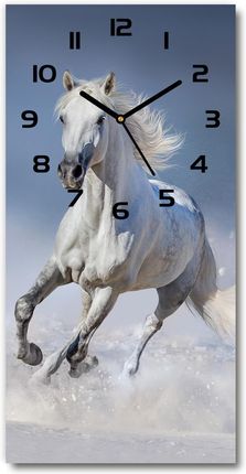 Wallmuralia Zegar Ścienny Biały Koń W Galopie 30X60Cm (plzsp30x60f95626475)
