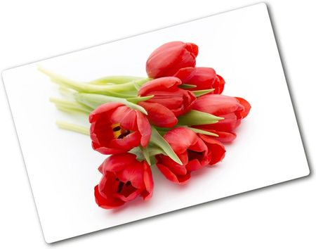 Wallmuralia Deska Do Krojenia Hartowana Czerwone Tulipany 80X52Cm (plko80x52f99817079)