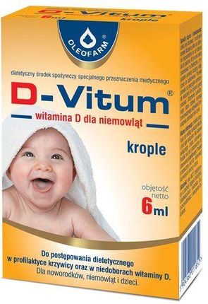 Oleofarm D-Vitum Witamina D dla niemowląt w kroplach 6ml
