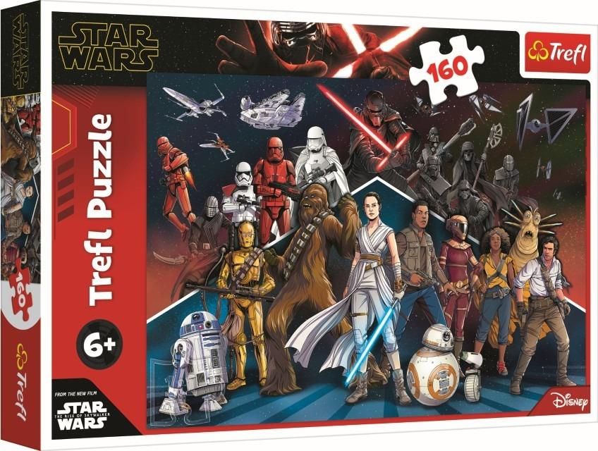 Trefl Junior - Star Wars The Mandalorian - Puzzle 160 XL Super Shape - Puzzle à La Forme Folle, Grandes Pièces, Puzzle Avec Les Héros De La Série Mandalorian, Amusant Pour Les
