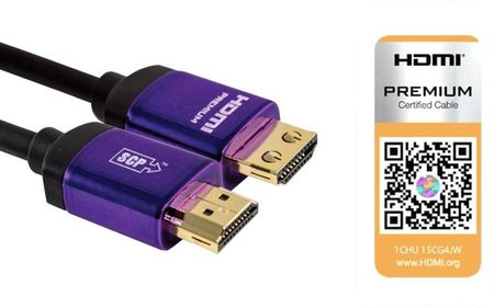 HDMI 2.0 Premium SCP 990UHDV-3 Ultra Violet 0,9m