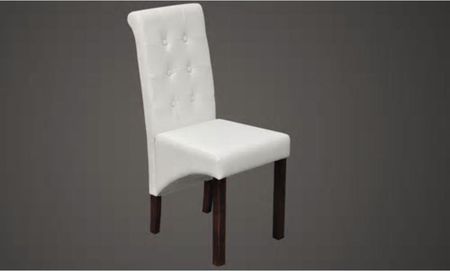 vidaXL Krzesła Ze Sztucznej Skóry Białe 2Szt (60624)