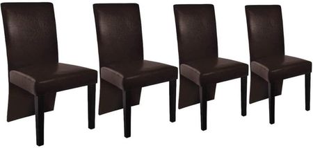 vidaXL Krzesła 4Szt Ciemno Brązowe (60598)