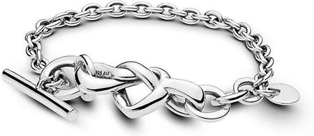 Pandora Srebrny bransoletka Serce splecione 598100 (długość 18 cm) srebro 925/1000 