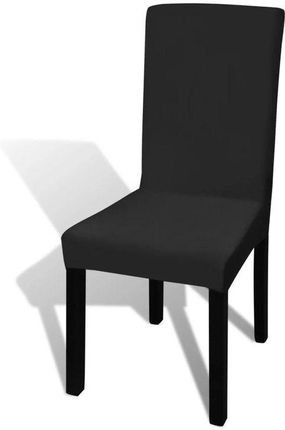 vidaXL Czarne Rozciągliwe Pokrowce Na Krzesła 6 Sztuk