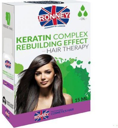 Ronney Keratin Complex Rebuilding Effect Odbudowujący Olejek Do Włosów Z Kompleksem Keratynowym 15 ml