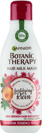Garnier Botanic Therapy Hair Milk Mask Wzmacniająca Rycyna Maska do włosów osłabionych i łamliwych 250 ml