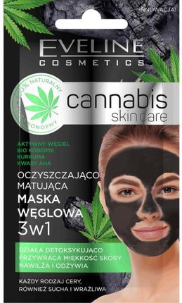 Eveline Cannabis Skin Care Maska Węglowa 3w1 7ml