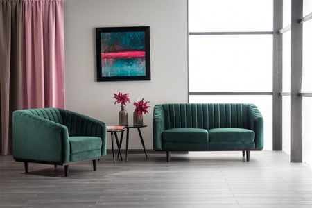 Signal Meble Sofa Asprey 2 Velvet Curry Bluvel 68  - zdjęcie 2