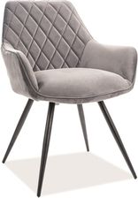 Zdjęcie Signal Meble Krzesło Linea Velvet Czarny Stelaż Szary Bluv - Wyszogród