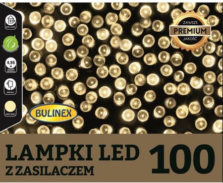 Bulinex Lampki Led 100L 4,95M Biały Ciepły Zewnętrzne