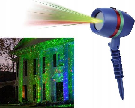 Projektor Laserowy Świąteczny Wodoodporny Star