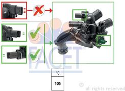 FACET TERMOSTAT CITROEN C3 II DS3 DS4 1.4 1.6 VTI 7.8866