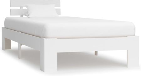 vidaXL Rama łóżka  biała  lite drewno sosnowe  100X200 cm