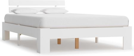 vidaXL Rama łóżka  biała  lite drewno sosnowe  140X200 cm