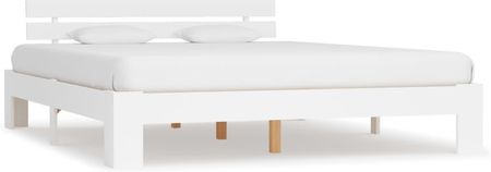 vidaXL Rama łóżka  biała  lite drewno sosnowe  160X200 cm
